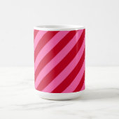 Pink and Red Christmas Peppermint Stripes  Koffiemok (Center)