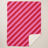 Pink and Red Christmas Peppermint Stripes  Sherpa Deken (Voorkant)