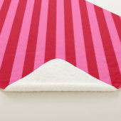Pink and Red Christmas Peppermint Stripes  Sherpa Deken (3/4)