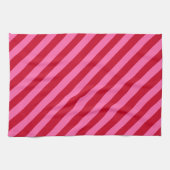 Pink and Red Christmas Peppermint Stripes  Theedoek (Horizontaal)