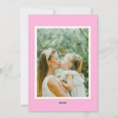 Pink and Red Coquette Bow Valentine's Day Photo Feestdagenkaart (Achterkant)