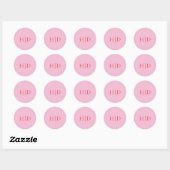 Pink and Red Elegant Classic Wedding Ronde Sticker (Vel)