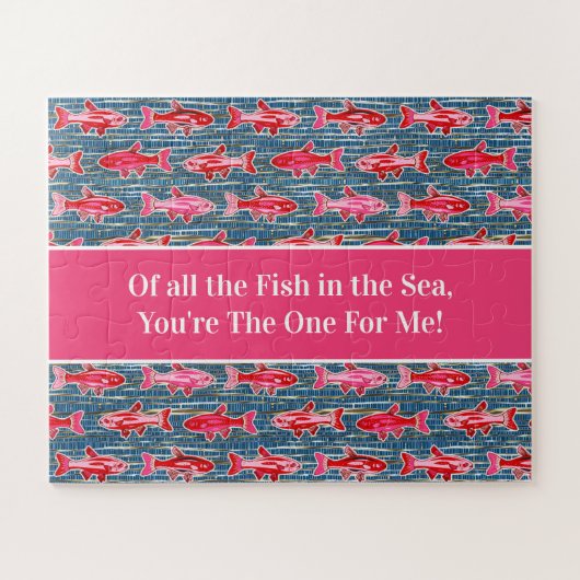 Pink and Red Fish for Valentine's Day Legpuzzel (Horizontaal)