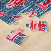 Pink and Red Fish for Valentine's Day Legpuzzel (Zijkant)
