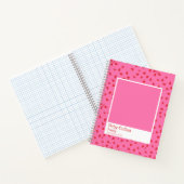 Pink and Red Floral Aesthetic Notebook Notitieboek (Binnen)