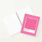 Pink and Red Floral Aesthetic Notebook Notitieboek (Binnen)