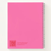 Pink and Red Floral Aesthetic Notebook Notitieboek (Achterkant)