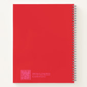 Pink and Red Floral Spiral Notebook Notitieboek (Achterkant)