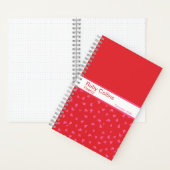 Pink and Red Floral Split Pattern Notebook Notitieboek (Binnen)
