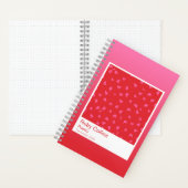 Pink and Red Gradient Floral Aesthetic Notebook Notitieboek (Binnen)