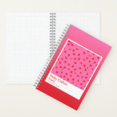 Pink and Red Gradient Floral Aesthetic Notebook Notitieboek (Binnen)