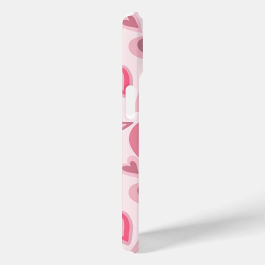 Pink and Red Layered Heart Pattern Case-Mate iPhone Case (Achterkant / Rechts)