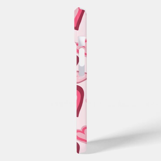 Pink and Red Layered Heart Pattern Case-Mate iPhone Case (Achterkant / Links)