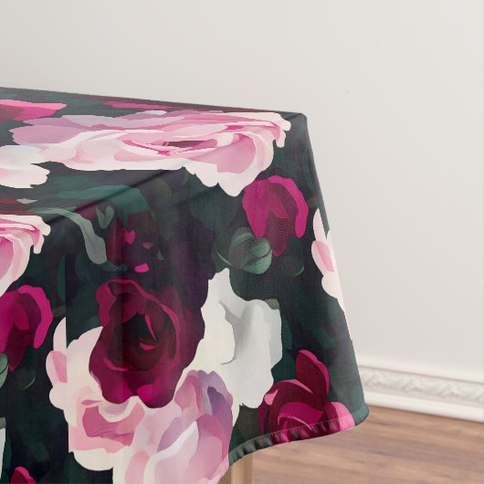 Pink and Red Painted Roses Tafelkleed (Voorbeeld)