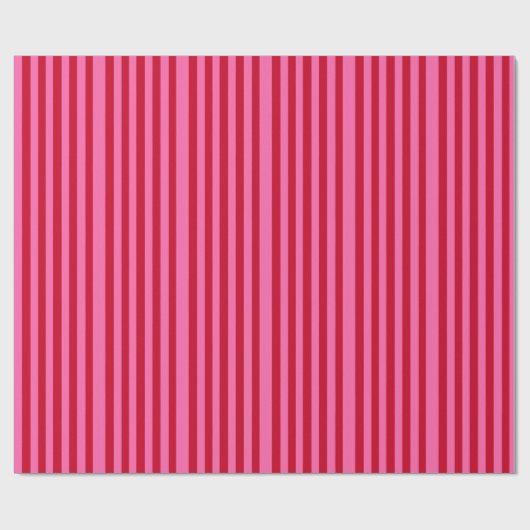 Pink and Red Peppermint Stripes Cadeaupapier (Vlak)