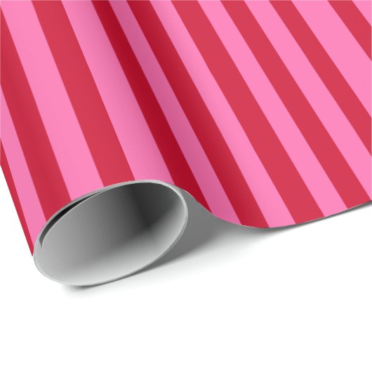 Pink and Red Peppermint Stripes Cadeaupapier (Rol Hoek)
