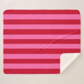 Pink and Red Peppermint Stripes Sherpa Deken (Voorkant (horizontaal))