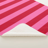 Pink and Red Peppermint Stripes Sherpa Deken (3/4)