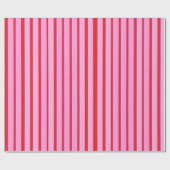 Pink and Red Stripes  Cadeaupapier (Vlak)