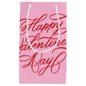Pink and Red Valentine Calligraphy Klein Cadeauzakje (Voorkant)
