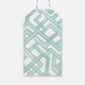 Pink and Sage Blue Floral Bridal Shower Themes Cadeaulabel (Achterkant)