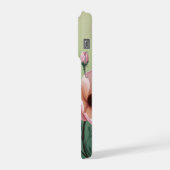 Pink and Sage Green Floral Phone Case iPhone Hoesje (Linkerkant)
