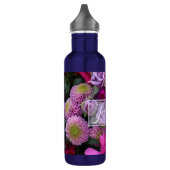 Pink and Violet Flowers Personalised Waterfles (Links)