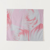 Pink and white abstract painting wandkleed (Voorkant (horizontaal))