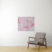 Pink and white abstract painting wandkleed (In Situ (horizontaal))