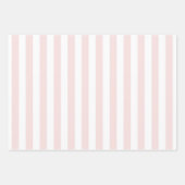 Pink and White Cabana Stripes Palm Beach Inpakpapier Vel (Voorkant 3)