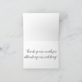 Pink and White Floral Wedding Thank you Card Bedankkaart (Binnen)