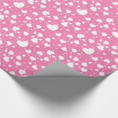 Pink and White Hearts Wrapping Paper  Cadeaupapier (Hoek)