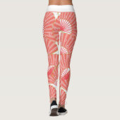 Pink and White Japanese Pattern Leggings (Achterkant)