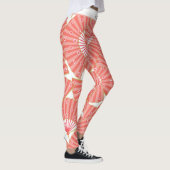 Pink and White Japanese Pattern Leggings (Rechts)