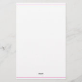 Pink and White Palm Palmetto Tree Monogram Briefpapier (Achterkant)