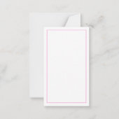 Pink and White Palm Palmetto Tree Monogram Notitiekaartje (Achterkant)