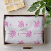 Pink and White Palm Palmetto Tree Tissuepapier (Geschenk)
