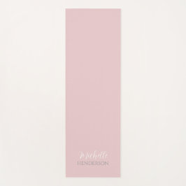 Pink and White Personalized Monogram Name Yogamat