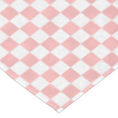 Pink and White Retro Checkers 50s Party Tafelkleed (Gekanteld)