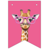 Pink and White Safari Animal Bunting Banner  (Tweede vlag)