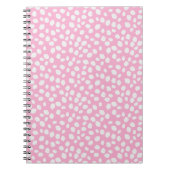 Pink and white spotty pattern notebook notitieboek (Voorkant)