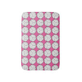 Pink and White Volleyball Bath Mat (Voorkant Verticaal)