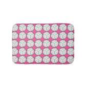Pink and White Volleyball Bath Mat (Voorkant)