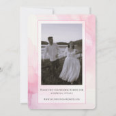 Pink and White Watercolor Catholic Wedding Kaart (Achterkant)