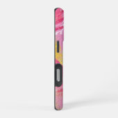 Pink and Yellow Abstract Art Phone Case iPhone Hoesje (Rechterkant)