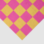 Pink and Yellow Checkerboard Tissuepapier (Detail)