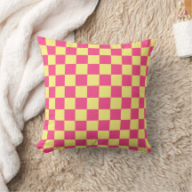 Pink and Yellow Checkered Print