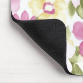 Pink and Yellow Floers Pattern Mousepad Muismat (Hoek)