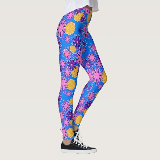 Pink and Yellow Floral Leggings (Rechts)