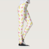 Pink and yellow pinwheel floral leggings (Rechts)